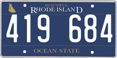 RI license plate 419684