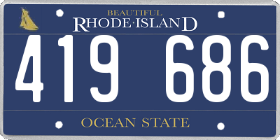 RI license plate 419686