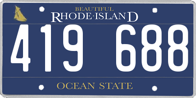 RI license plate 419688