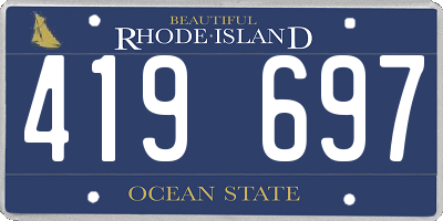 RI license plate 419697