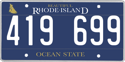 RI license plate 419699