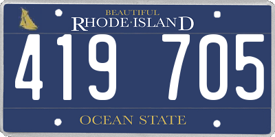 RI license plate 419705