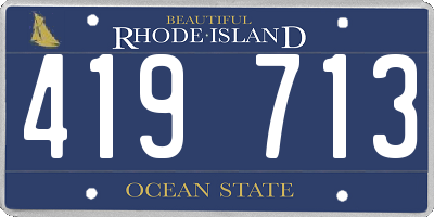 RI license plate 419713