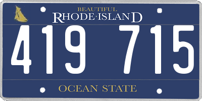 RI license plate 419715