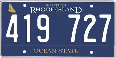 RI license plate 419727
