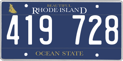 RI license plate 419728