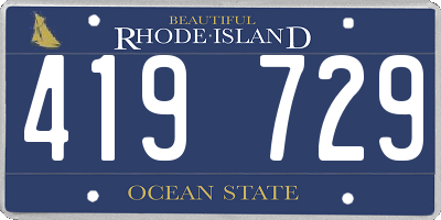 RI license plate 419729
