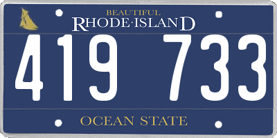 RI license plate 419733