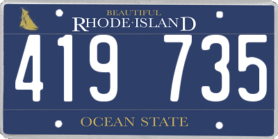 RI license plate 419735