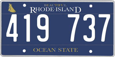 RI license plate 419737
