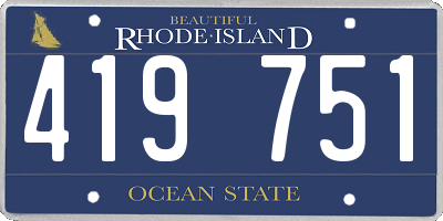 RI license plate 419751