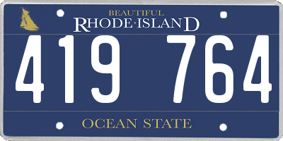 RI license plate 419764