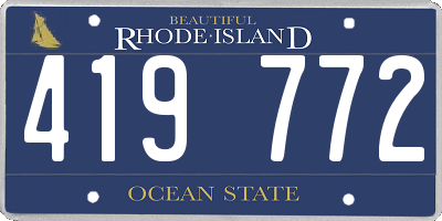 RI license plate 419772