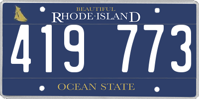 RI license plate 419773