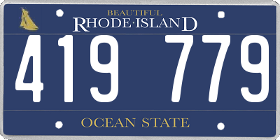 RI license plate 419779