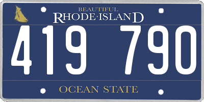 RI license plate 419790