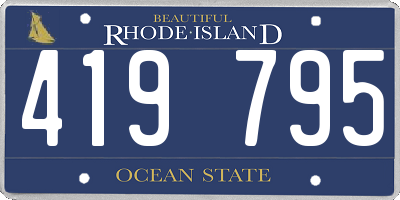 RI license plate 419795