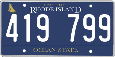 RI license plate 419799