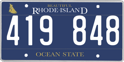 RI license plate 419848