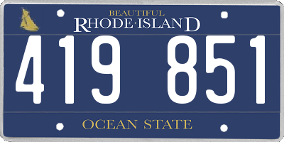 RI license plate 419851