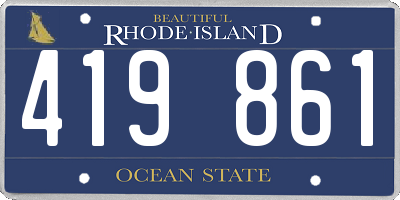 RI license plate 419861