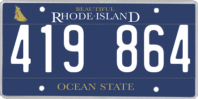 RI license plate 419864