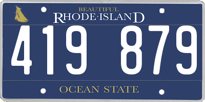 RI license plate 419879