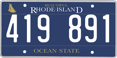 RI license plate 419891
