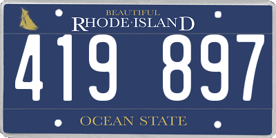 RI license plate 419897