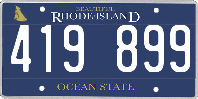 RI license plate 419899