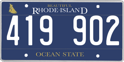 RI license plate 419902