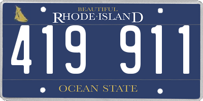 RI license plate 419911