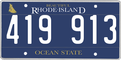 RI license plate 419913