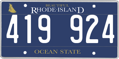 RI license plate 419924