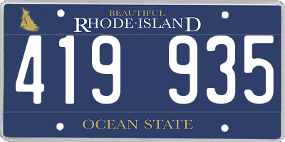 RI license plate 419935