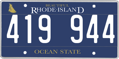 RI license plate 419944