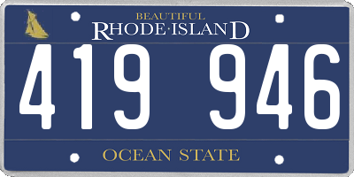 RI license plate 419946