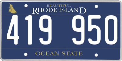 RI license plate 419950