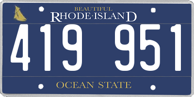 RI license plate 419951