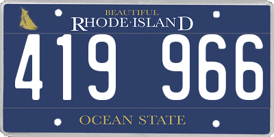 RI license plate 419966