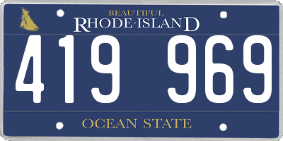 RI license plate 419969