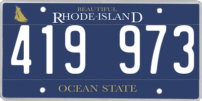 RI license plate 419973
