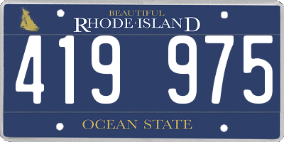 RI license plate 419975