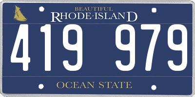 RI license plate 419979