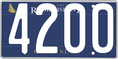 RI license plate 4200