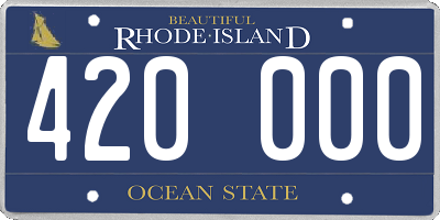 RI license plate 420000