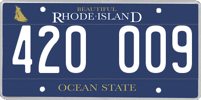RI license plate 420009