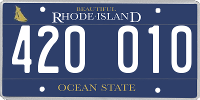 RI license plate 420010