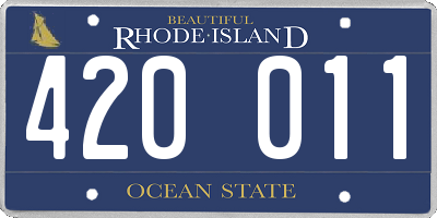 RI license plate 420011