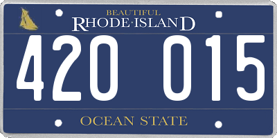 RI license plate 420015
